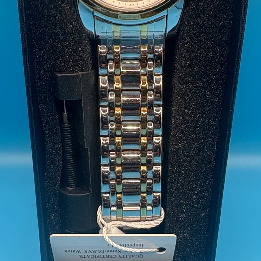 Luxury Two-Tone Men's Watch with Roman Numerals - Picture 3 of 5